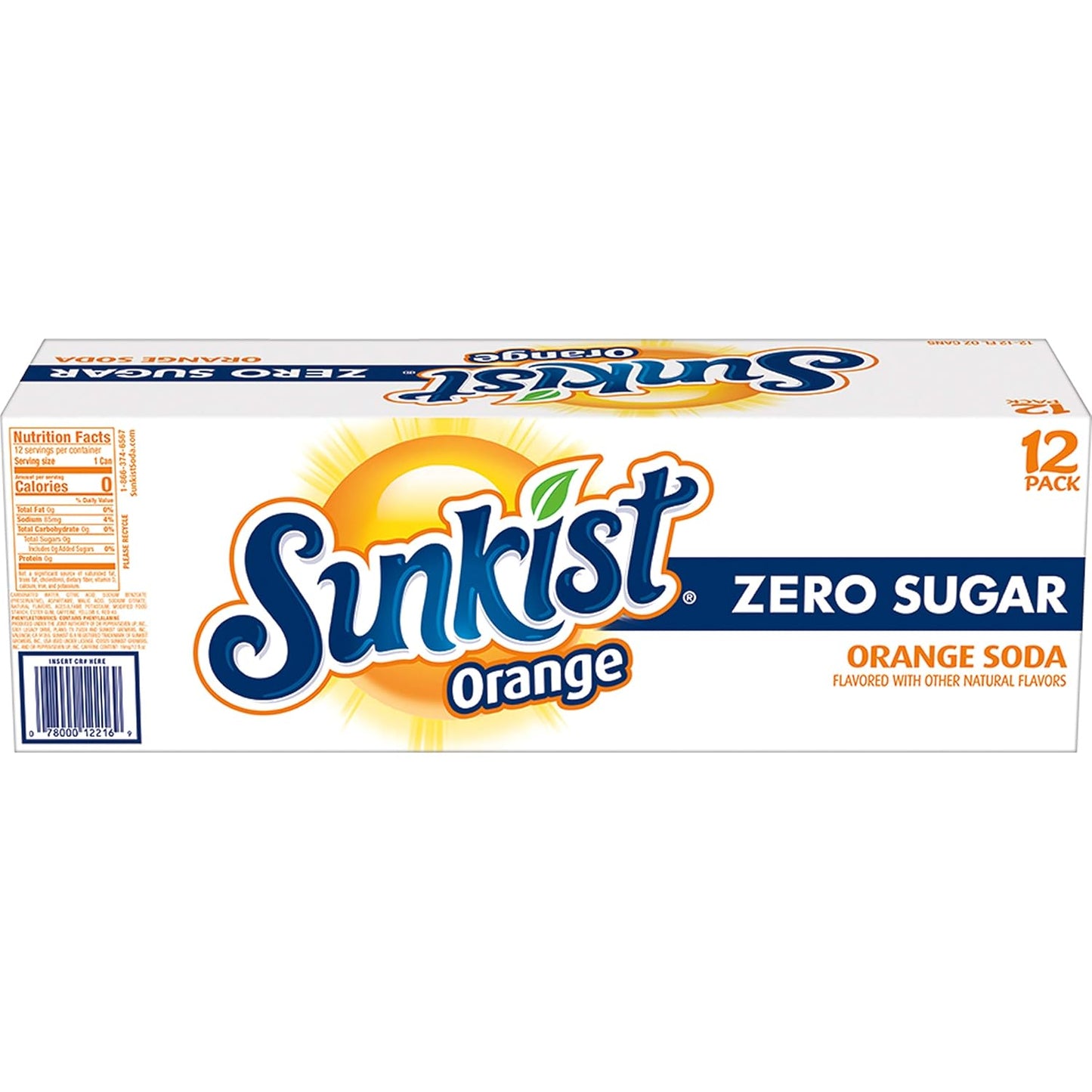 Sunkist Zero Sugar Orange Soda – Caffeinated Afternoon Pick-Me-Up for the Home Office