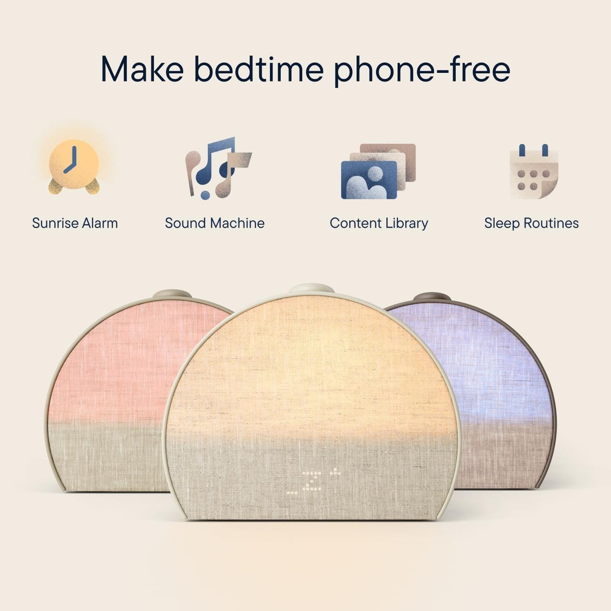 sunrise alarm clock with full-spectrum circadian lighting