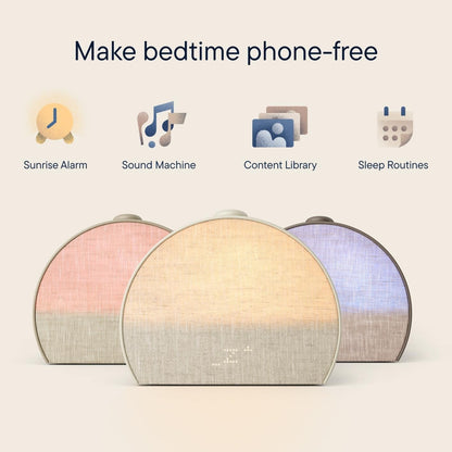 sunrise alarm clock with full-spectrum circadian lighting
