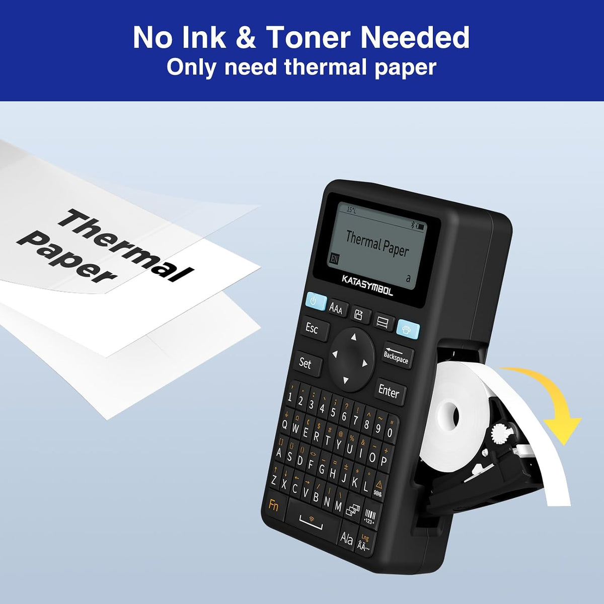 SUPVAN E11 Restrained Label Maker for Scandinavian Home Aesthetic, Uncluttered Bluetooth Thermal Printer for Calm Spaces