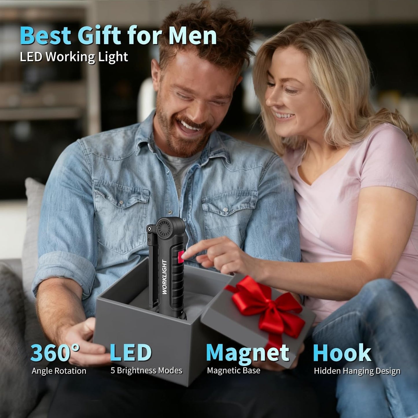 Suranew Magnetic Pen Flashlight – Stocking Stuffer and White Elephant Gift for the Handyman in Your Life