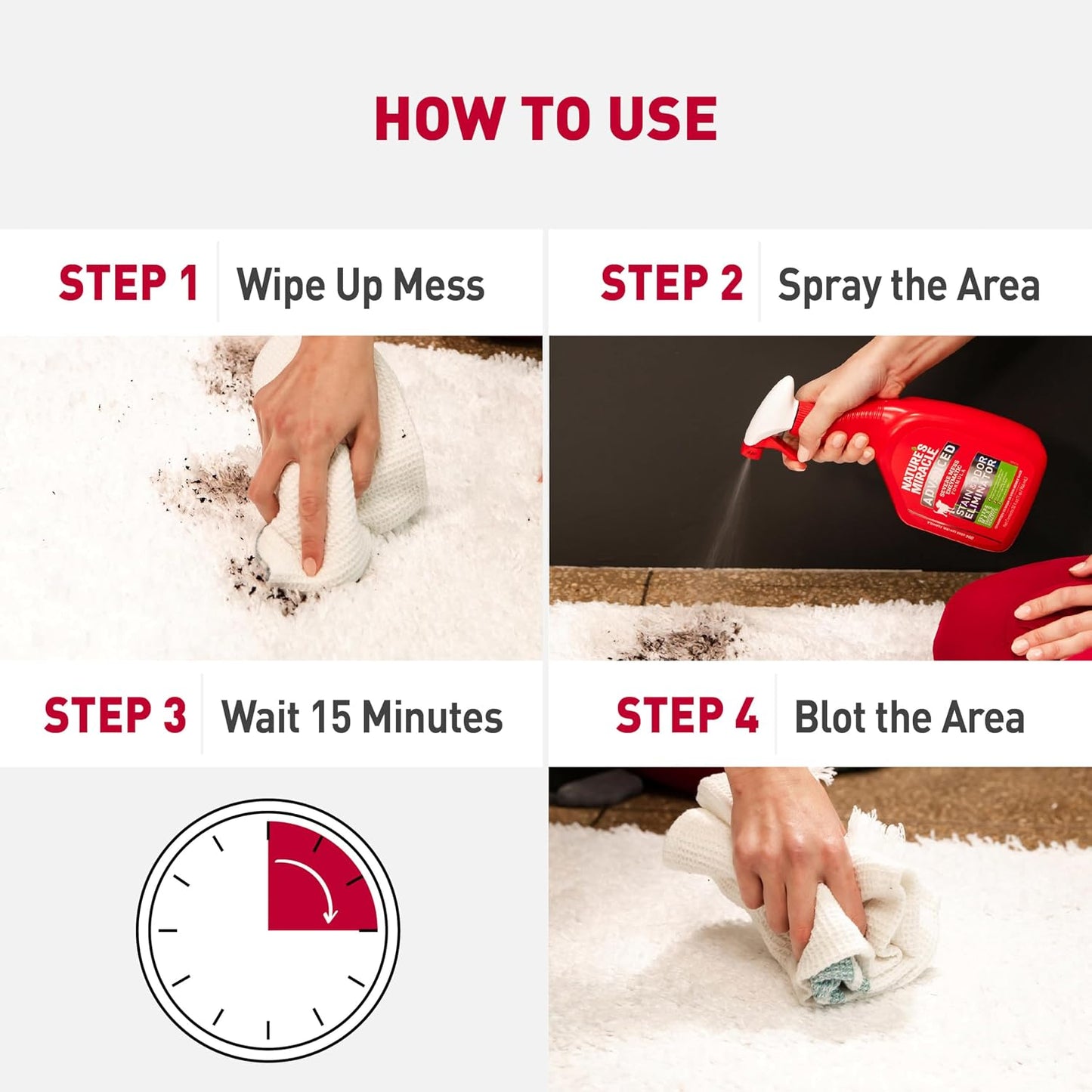 surface compatibility with carpet, hard floors, furniture, and most fabrics