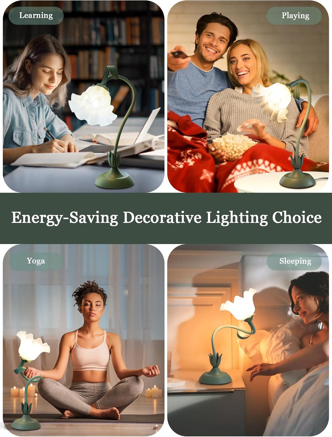 Suzuran Flower Branch Lamp – Calming Warm Light Bedside Companion for Nightly Wind-Down Routines and Relaxing Bath Time Ambiance