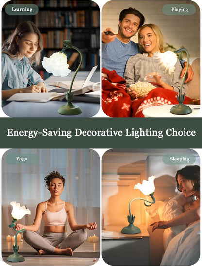 Suzuran Flower Branch Lamp – Calming Warm Light Bedside Companion for Nightly Wind-Down Routines and Relaxing Bath Time Ambiance