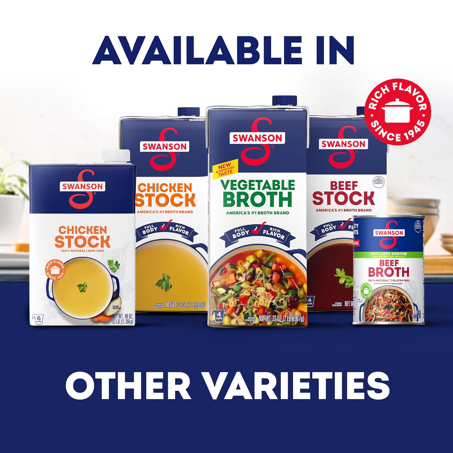 Swanson Ramen Broth – Clean-Label Pantry Staple for Mindful Home Cooking, 32 oz Carton