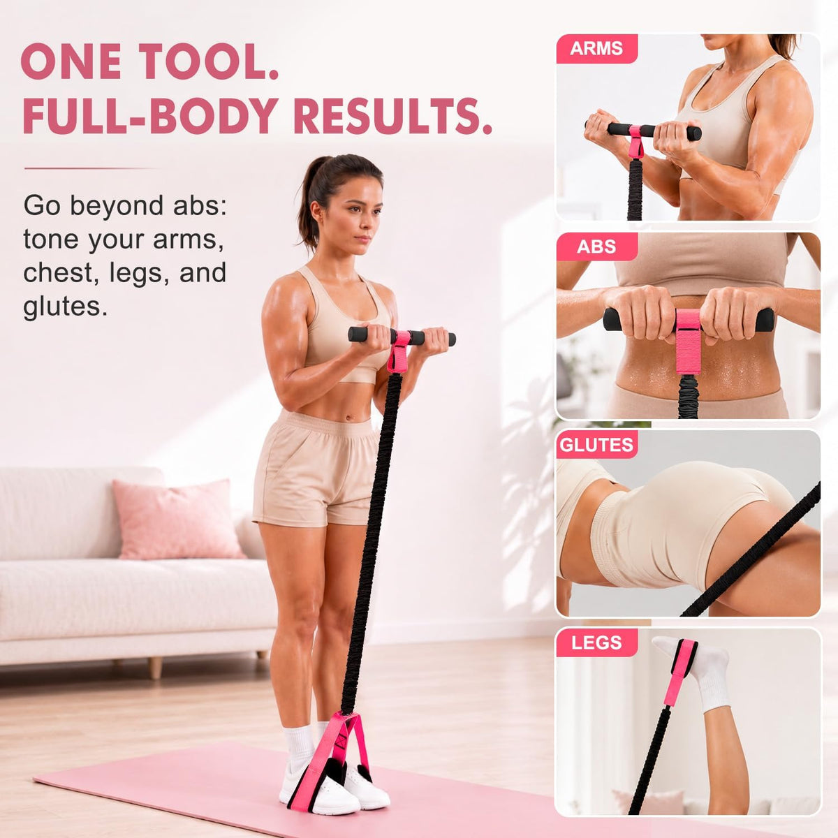 sweat-resistant ergonomic foam handles to reduce hand and wrist strain