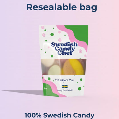 Swedish Candy Chef Lagom Mix - Kids Party Candy Bowl Treat, Family-Friendly Imported Swedish Sweets Ages 6+ 5oz