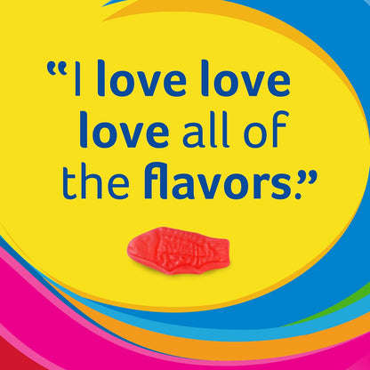 Swedish Fish Mini Gummy Candy – Grab-and-Go Desk Drawer Snack for Reception Counters and Receptionist Stations, Bulk 24 Pack