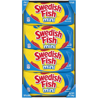 Swedish Fish Mini Gummy Variety – Holiday Hostess Gift and Birthday Gift for Her with Five Flavor Options, 24 Pack