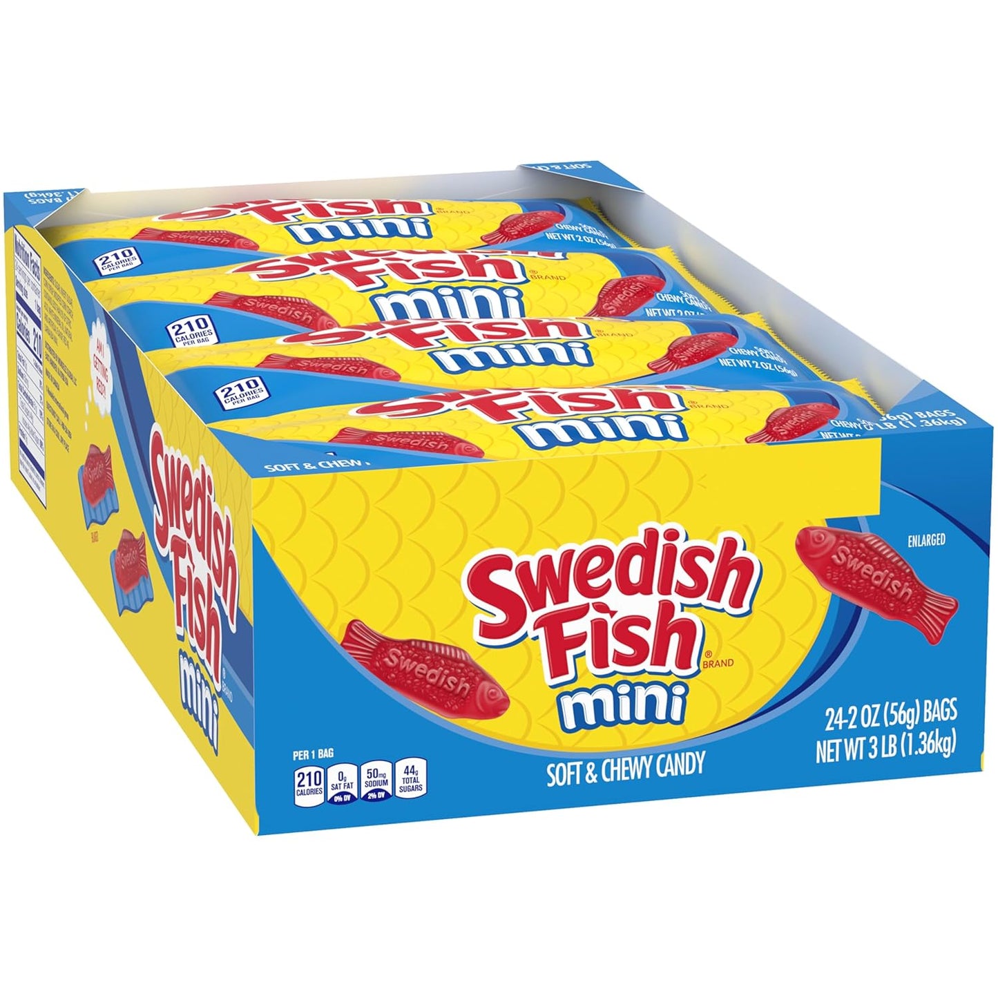 Swedish Fish Mini Gummy Variety – Holiday Hostess Gift and Birthday Gift for Her with Five Flavor Options, 24 Pack