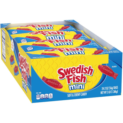 Swedish Fish Mini Gummy Variety – Holiday Hostess Gift and Birthday Gift for Her with Five Flavor Options, 24 Pack