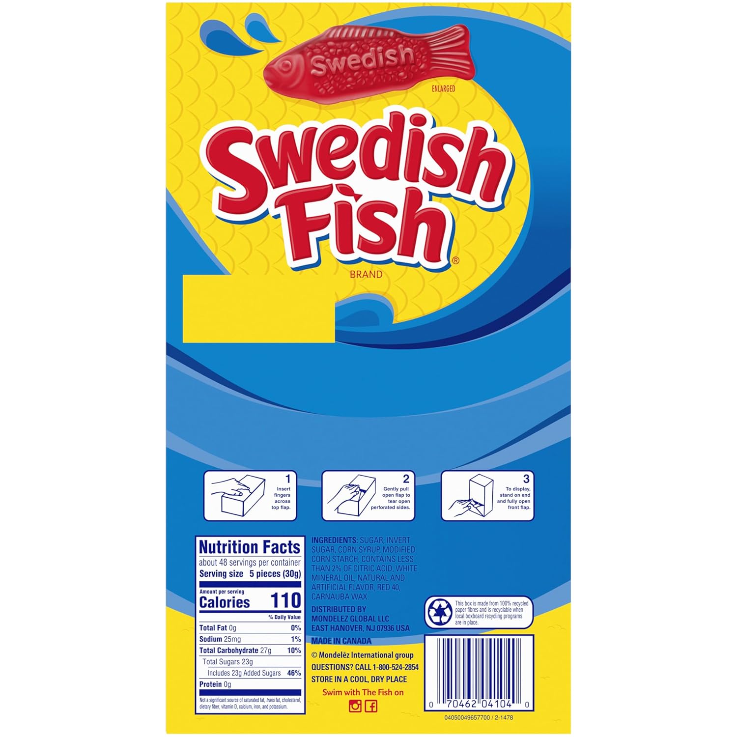 SWEDISH FISH Soft & Chewy Bulk Candy – Classroom Celebration Treats and Playroom Snack Bowl for Children, 240 Count
