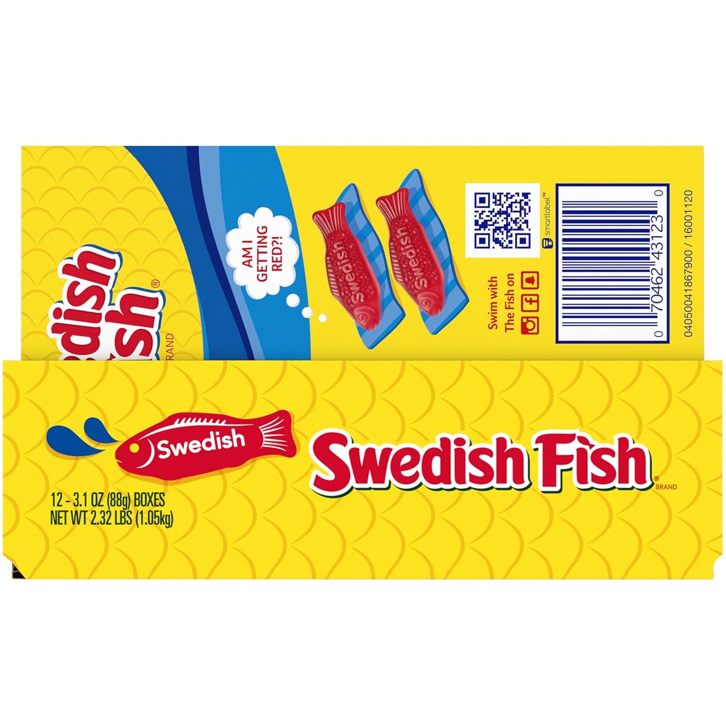 SWEDISH FISH Soft & Chewy Candy Easter Basket Stuffers and Stocking Fillers, 12 Pack 3.1 oz Boxes