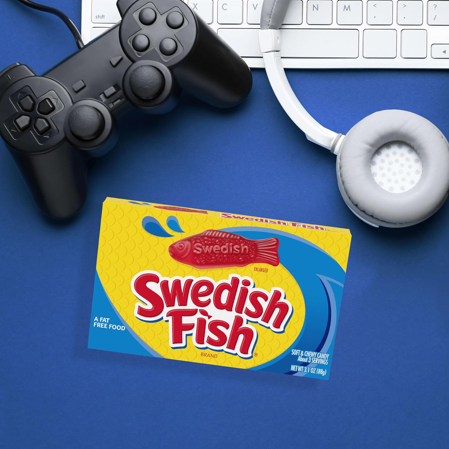 SWEDISH FISH Soft & Chewy Candy Easter Basket Stuffers and Stocking Fillers, 12 Pack 3.1 oz Boxes