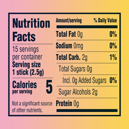 sweet-and-tart pink lemonade flavor profile with natural and artificial flavoring