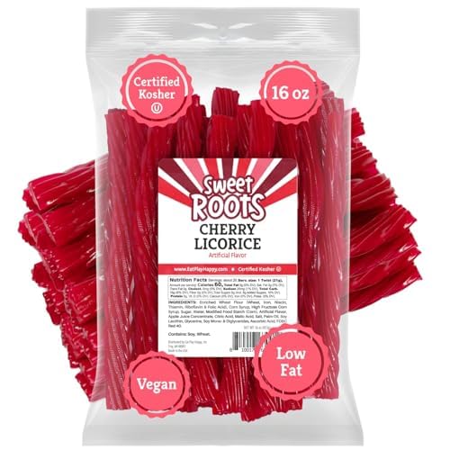 Sweet Roots Blue Raspberry Licorice Twists – 1 Lb Bag of Soft Candy for Kids' Lunchboxes and After-School Snacks