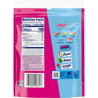 SweeTARTS Mini Chewy Candy – Camping Trip Trail Snack, Bite-Sized Chewy 12 oz
