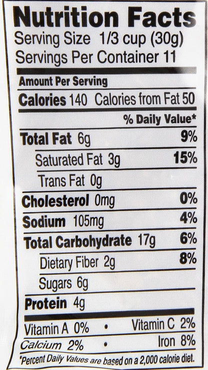 sweetened with low-glycemic organic coconut palm sugar