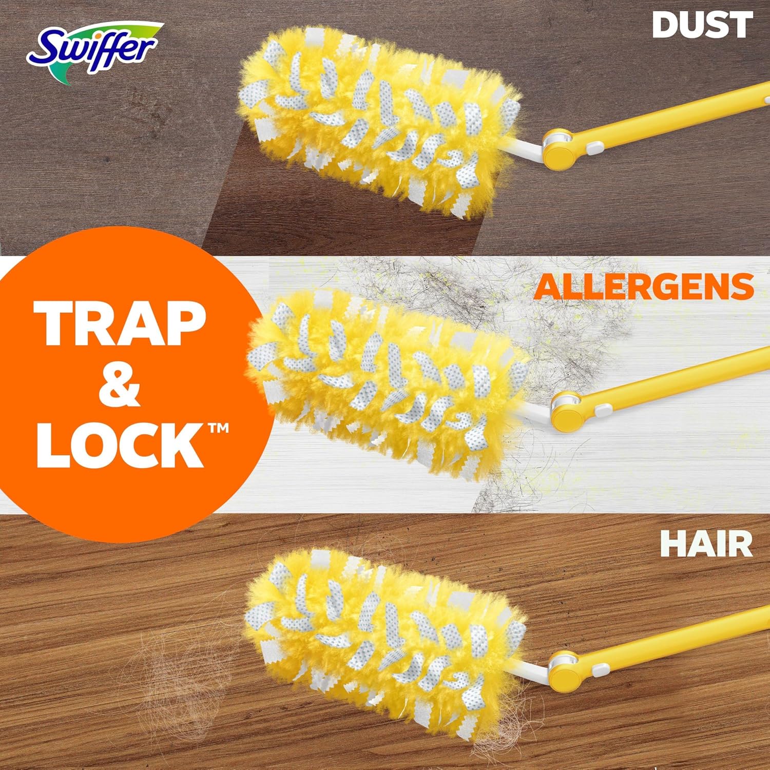 Swiffer Duster Kit with Extendable Handle for Home Office, Quick Dusting Between Video Calls and Focus Blocks