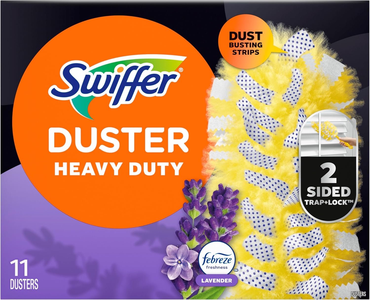 Swiffer Heavy Duty Duster Refills Lavender – Quick Weekly Dusting for Home Offices and Study Corners
