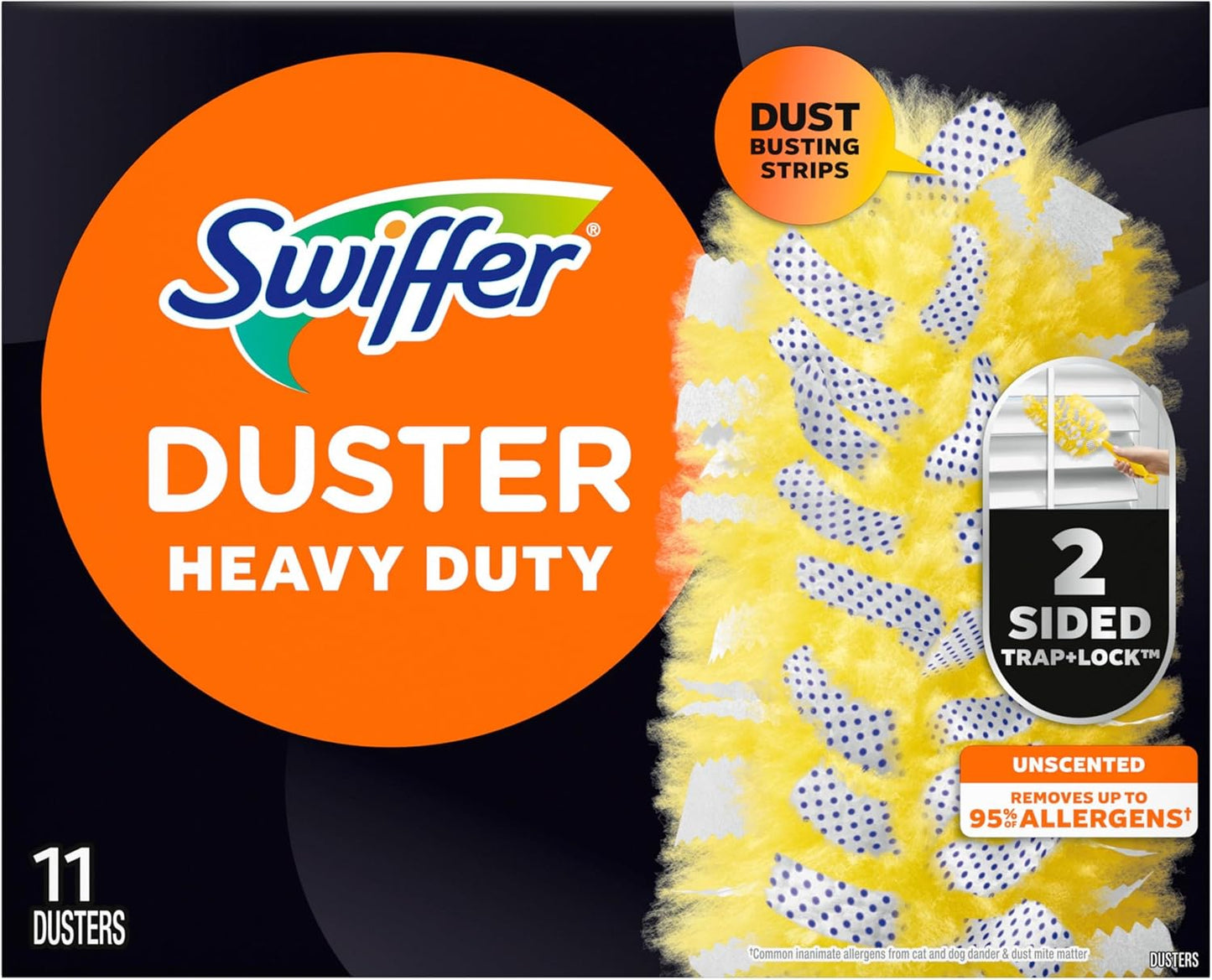 Swiffer Heavy Duty Duster Refills – Patio Furniture Dusting for Portable Use, Multi-Surface 11 ct