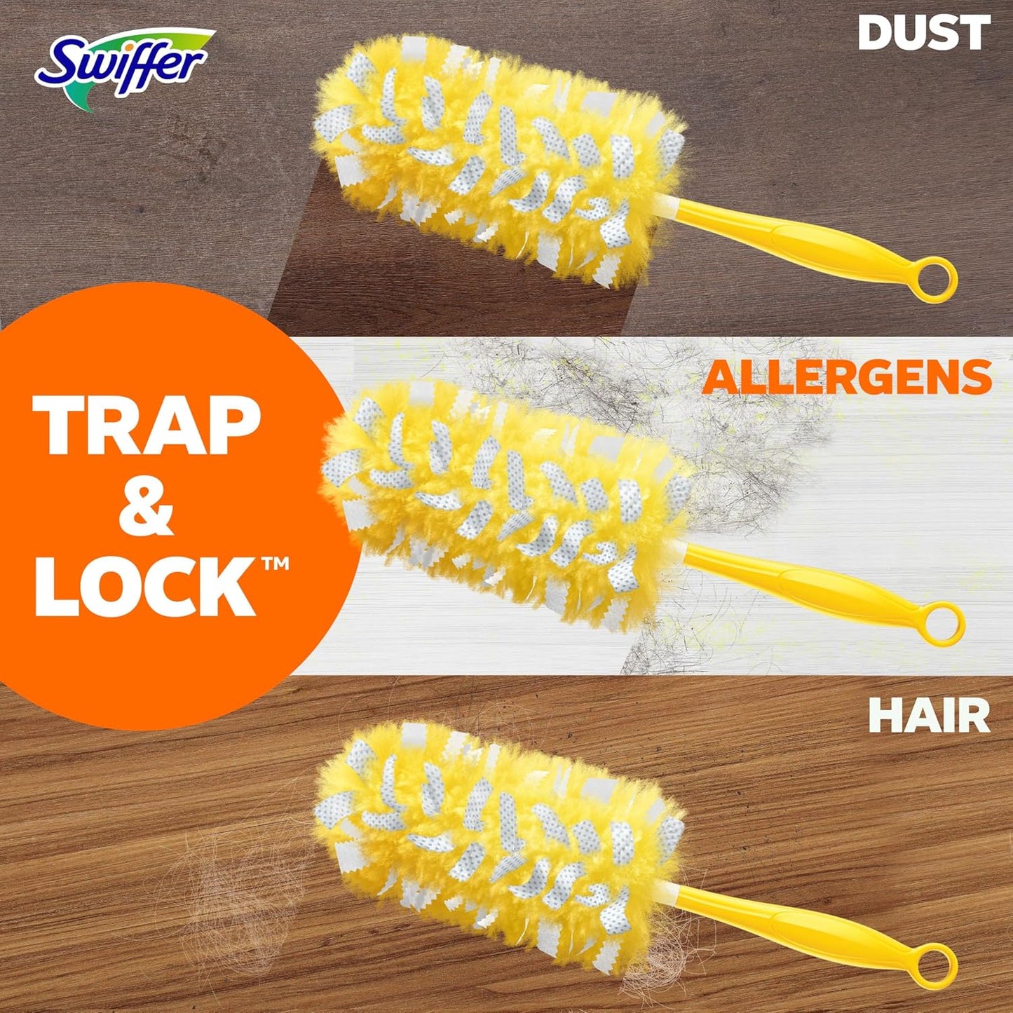 Swiffer Heavy Duty Duster Refills – Patio Furniture Dusting for Portable Use, Multi-Surface 11 ct