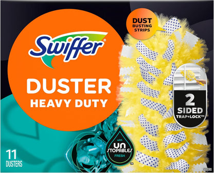 Swiffer Heavy Duty Duster Refills Unstopables Fresh Scent 11 Count for a Distraction-Free Home Office Reset