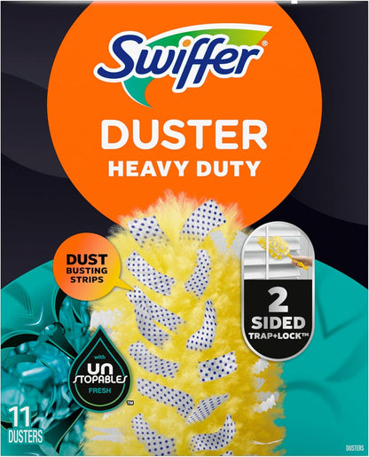 Swiffer Heavy Duty Duster Refills Unstopables Fresh Scent 11 Count for a Distraction-Free Home Office Reset
