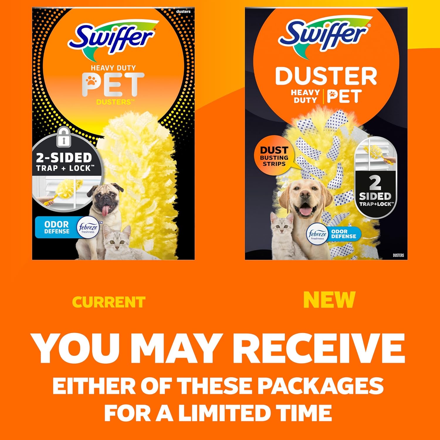 Swiffer Heavy Duty Pet Duster Refills – Practical Gift for Cat and Dog Owners Who Have Everything, Febreze, 11 Count
