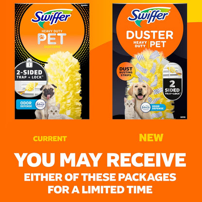 Swiffer Heavy Duty Pet Duster Refills – Practical Gift for Cat and Dog Owners Who Have Everything, Febreze, 11 Count