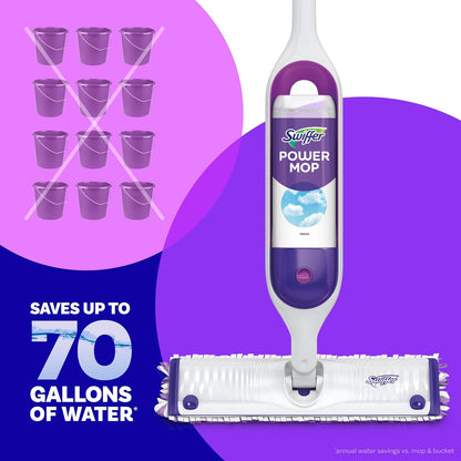 Swiffer PowerMop Floor Cleaning Solution Refills – Nursery and Playroom Floor Mop, Sealed Hardwood Safe for Family Homes