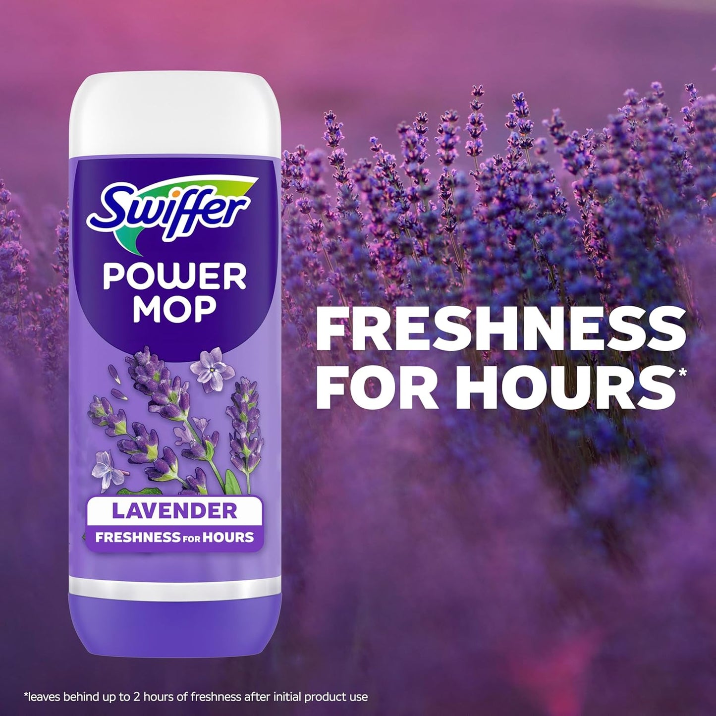 Swiffer PowerMop Lavender Floor Solution for Clutter-Free Apartment Living, Effortless Triple Pack