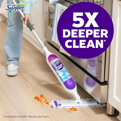 Swiffer PowerMop Multi-Surface Mop Kit for Busy Professionals, Fast Floor Cleaning in Half the Time