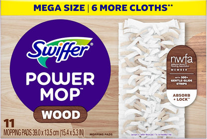 Swiffer PowerMop Wood Mop Pads – Fast Office and Focus Space Maintenance for Sealed Wood