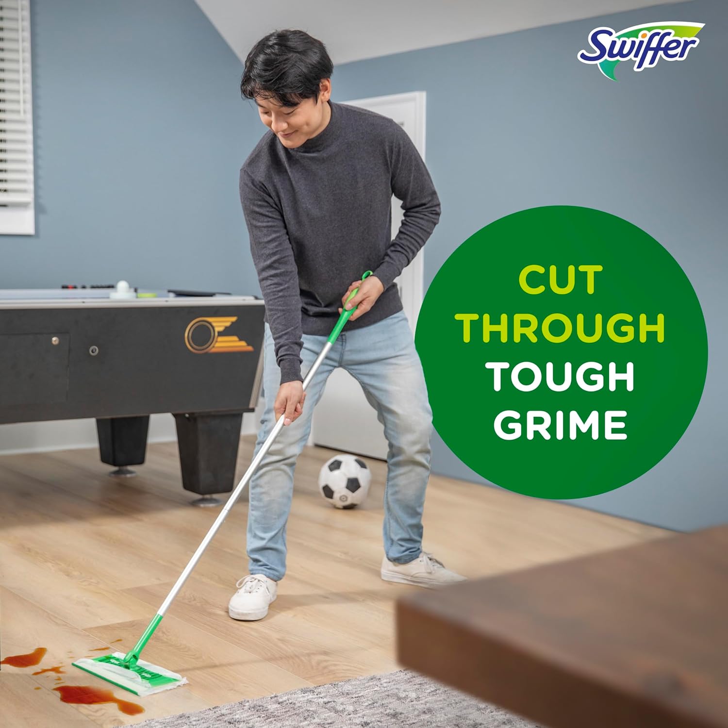 Swiffer Sweep + Mop Wet Refill Pads – Family-Safe Kitchen and Bathroom Floor Cleanup for Active Households, 24ct