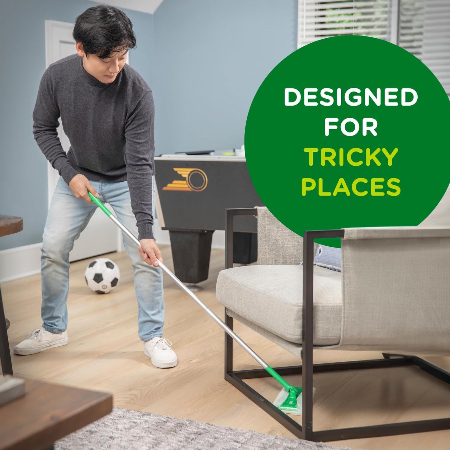 Swiffer Sweeper 2-in-1 Mop — Allergen-Trapping Floor Care for Bedrooms and Nurseries, Dry Sweep and Wet Mop Starter Kit