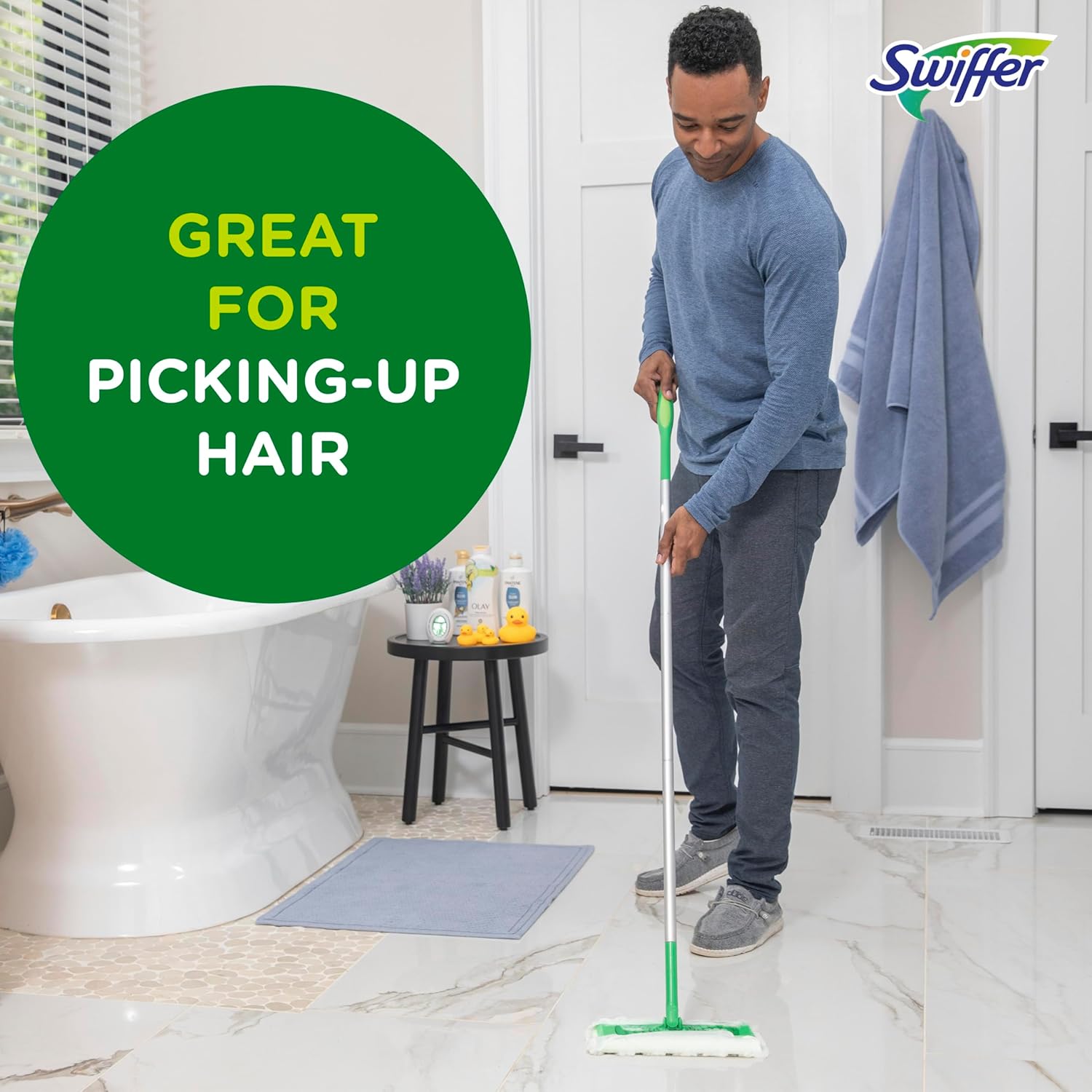 Swiffer Sweeper Dry Sweeping Cloths – One-Tool Lavender Clean for Intentional Hard-Floor Living, 52ct