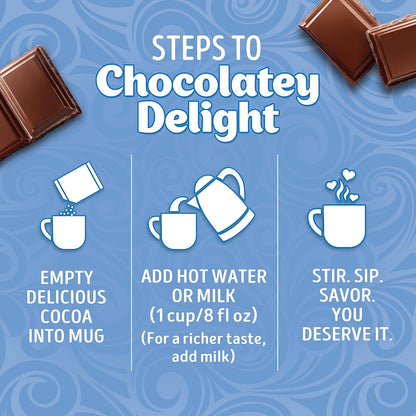 Swiss Miss Milk Chocolate Hot Cocoa Mix – Caffeine-Free Family Pack for Kids' Bedtime, 32 Single-Serve Envelopes