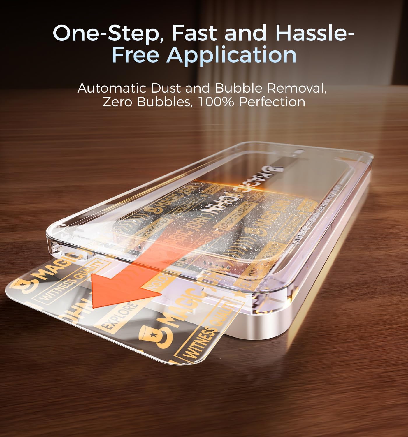 tab-pull one-step installation system with bubble-free formula