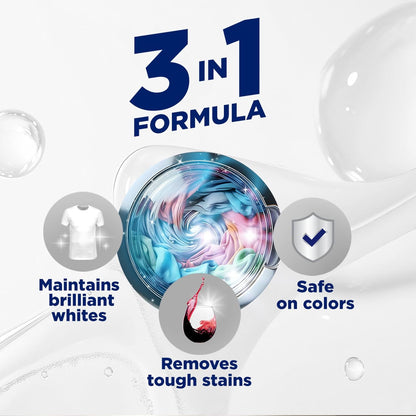 tackles 13+ tough stain types including oil, grease, wine, coffee, ink, blood, and grass