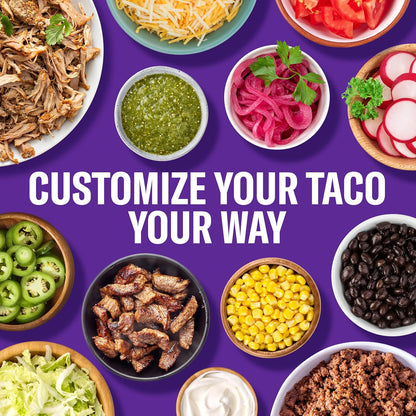 Taco Bell Crunchy & Soft Taco Cravings Kit for Backyard Taco Parties, 12-Taco Spread Kit with Mild Sauce for Groups