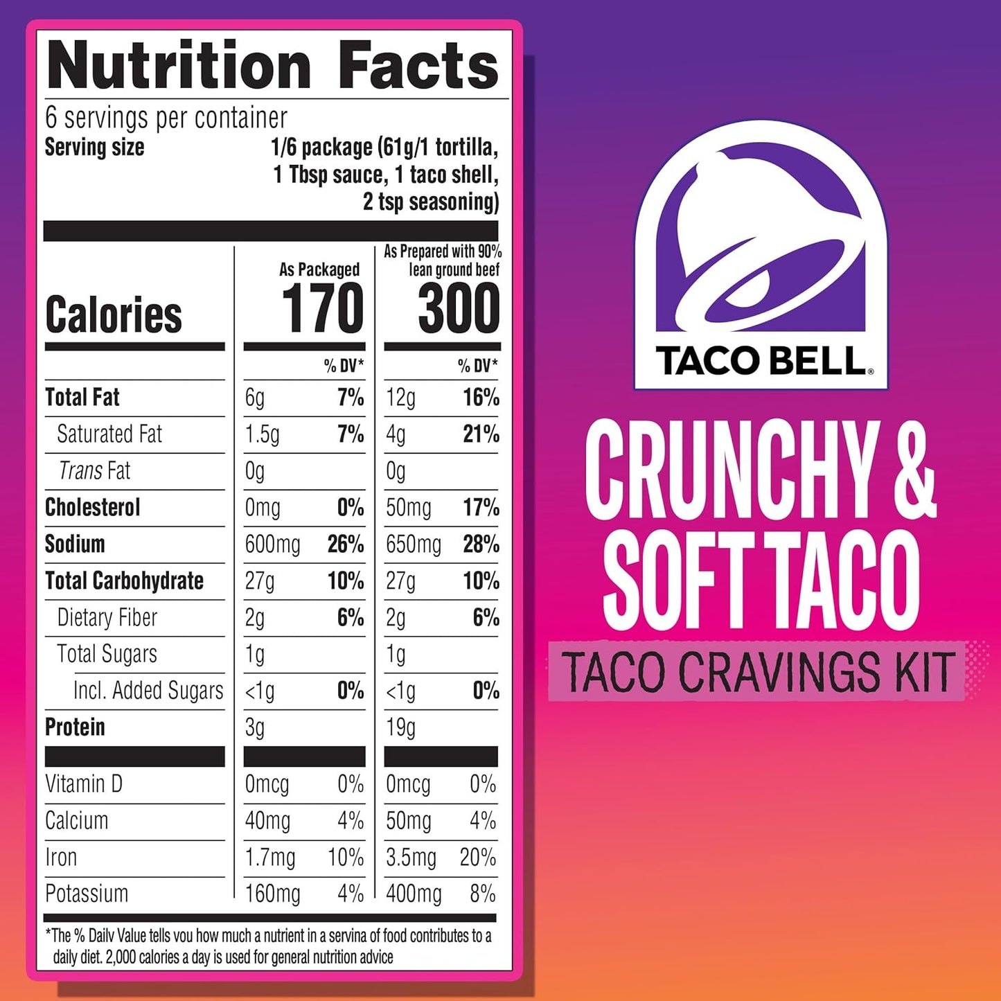 taco bell mild sauce packet included for signature flavor