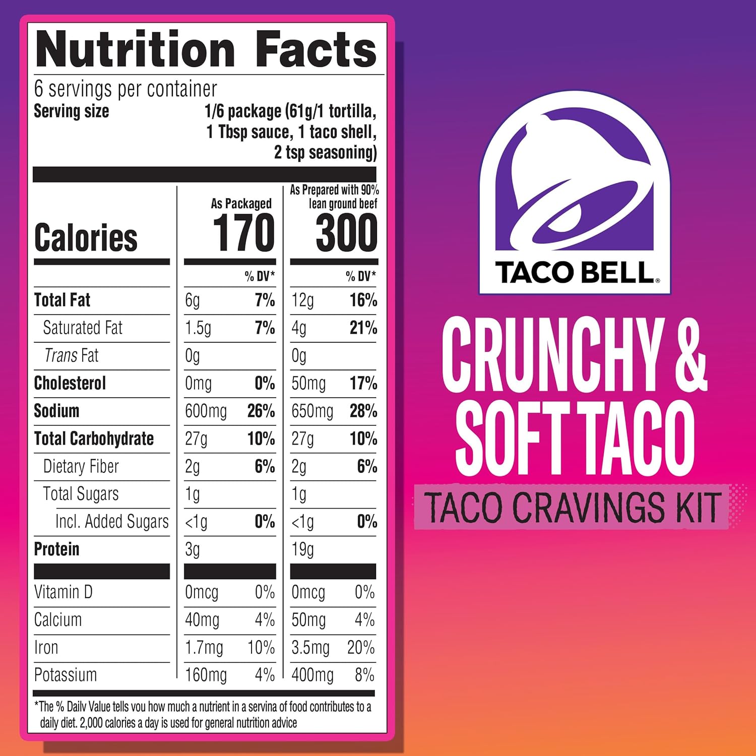 taco bell mild sauce packet included for signature flavor