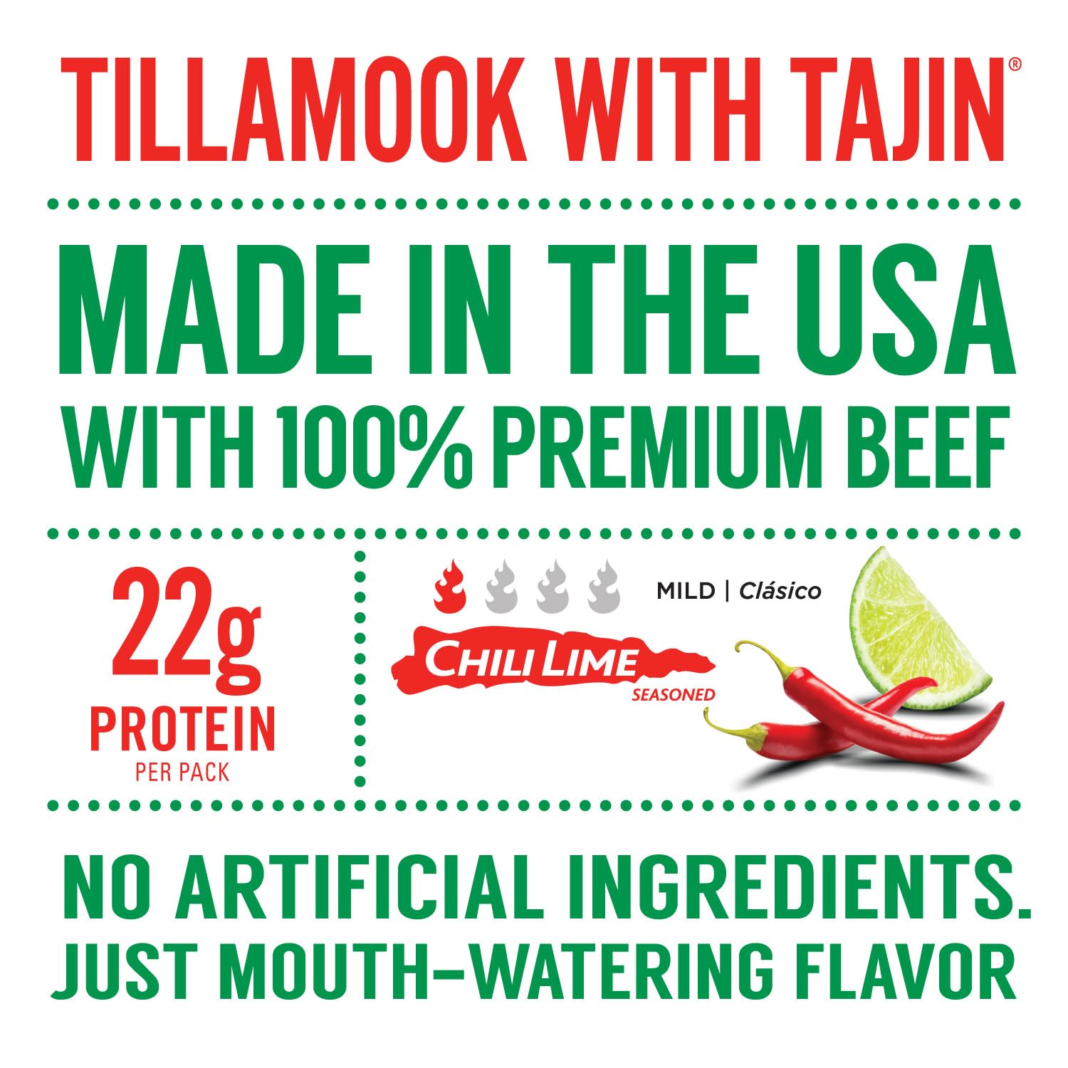 tajin chili-lime seasoning coating on chopped premium beef