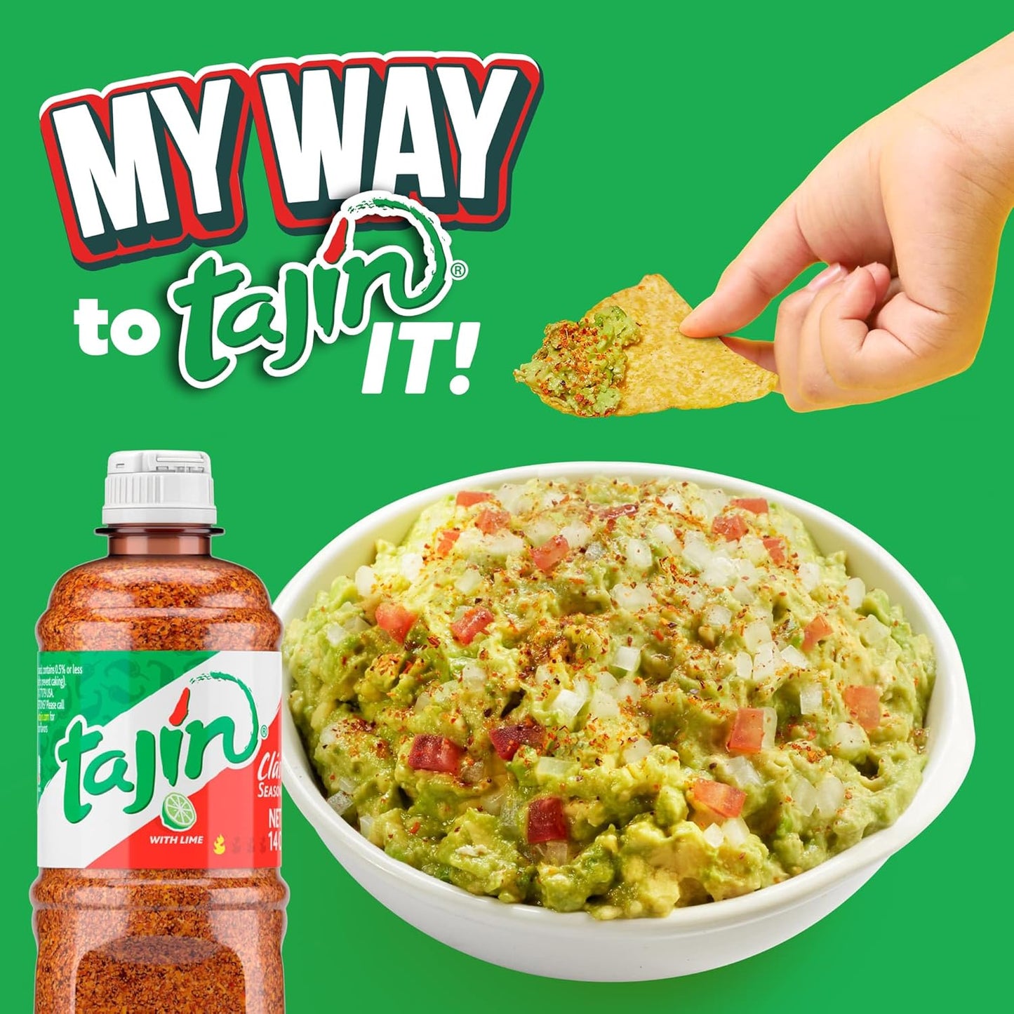 Tajin Clásico Chile Lime Seasoning – Kid-Friendly Mild Chili Lime Dust for Lunchboxes and Apple Slices