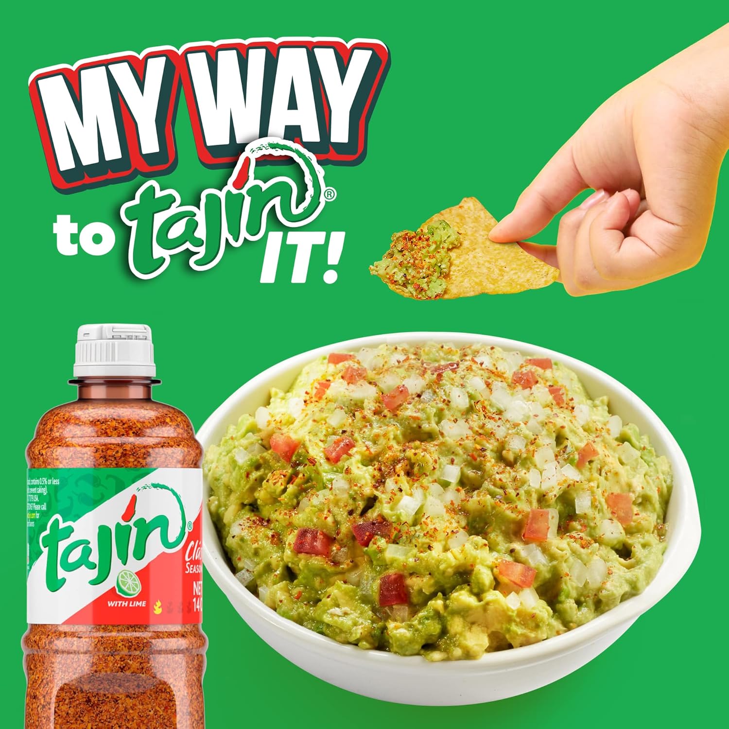 Tajin Clásico Chile Lime Seasoning – Kid-Friendly Mild Chili Lime Dust for Lunchboxes and Apple Slices