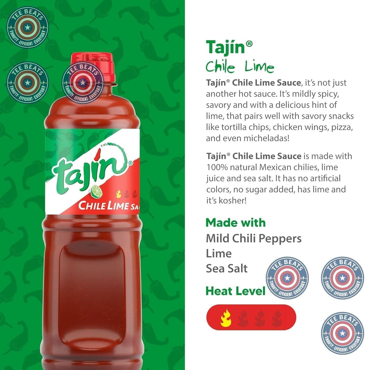 Tajin Fruity Chamoy and Chile Lime Sauce Bundle – Mexican-Inspired Housewarming Gift for Foodie Hosts, 15.38oz Duo Set