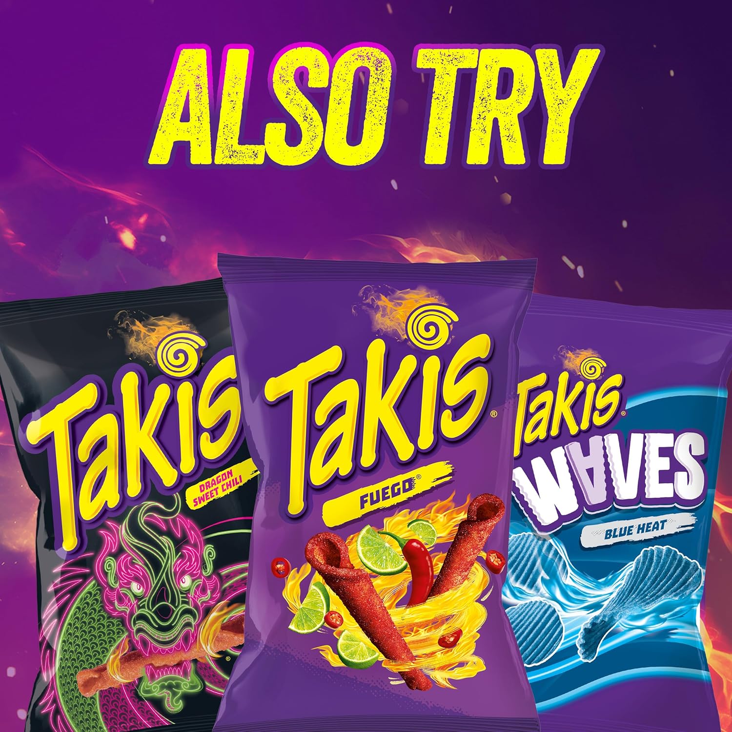 Takis Blue Heat 40 pc Multipack - Unique Christmas Stocking Stuffer for Chilihead Friends and College Care Packages, 1 oz Bags