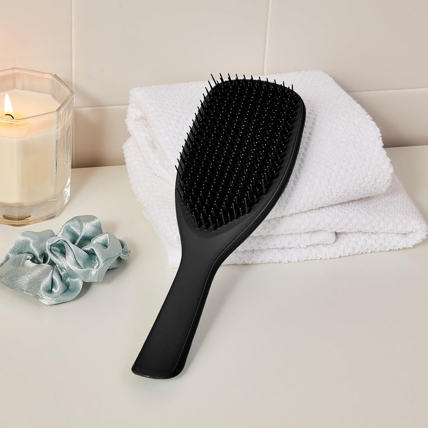 Tangle Teezer Premium Detangler Brush – Elevated Vanity Accessory for Long Thick Curly Hair Care
