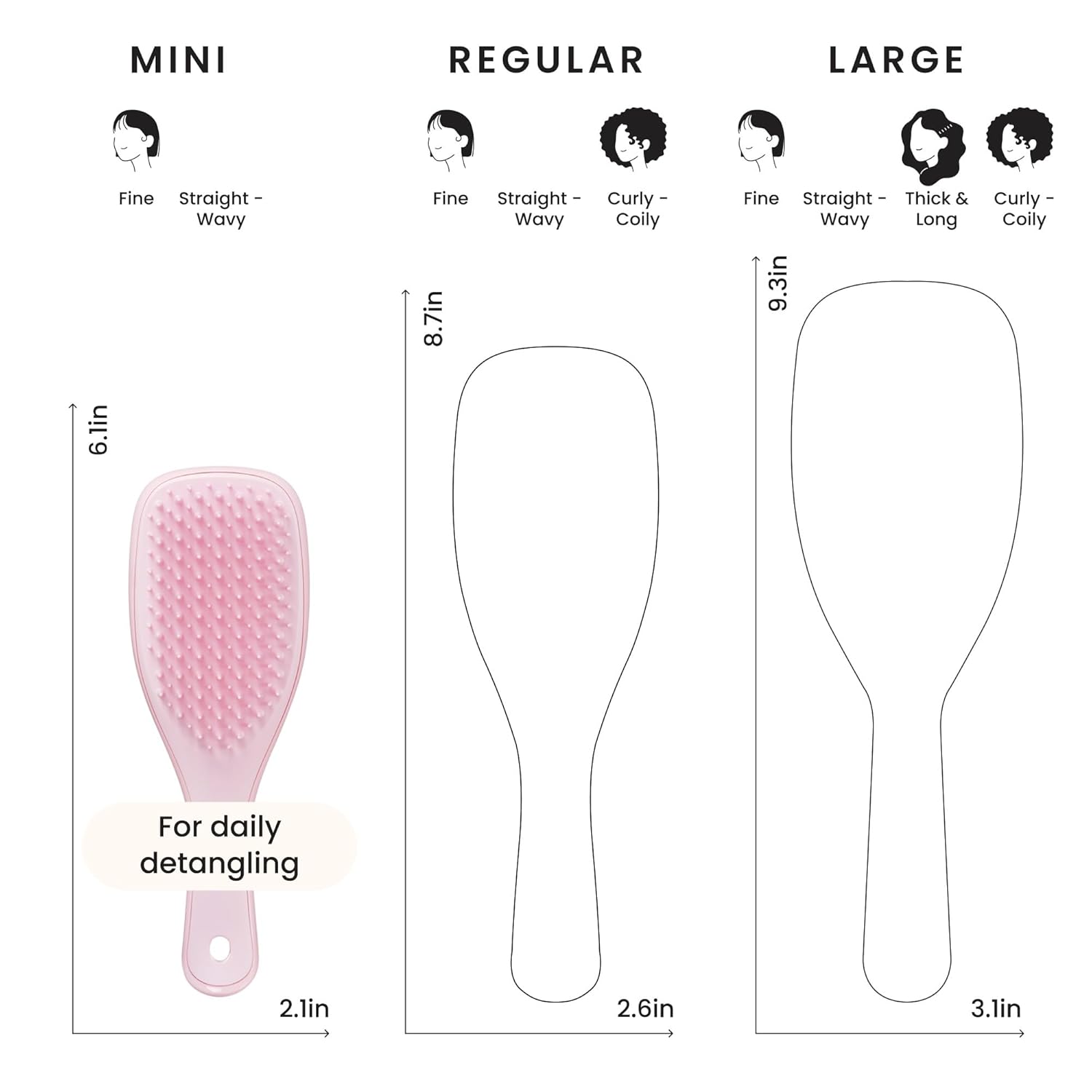 Tangle Teezer Ultimate Detangler Mini – Durable Travel Brush for Beach Tents, Camping Trips, and Park Days